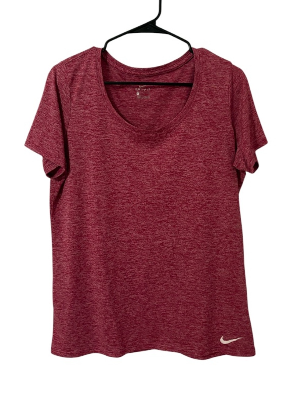 Nike Berry Pink Swoosh Logo Athletic Tee